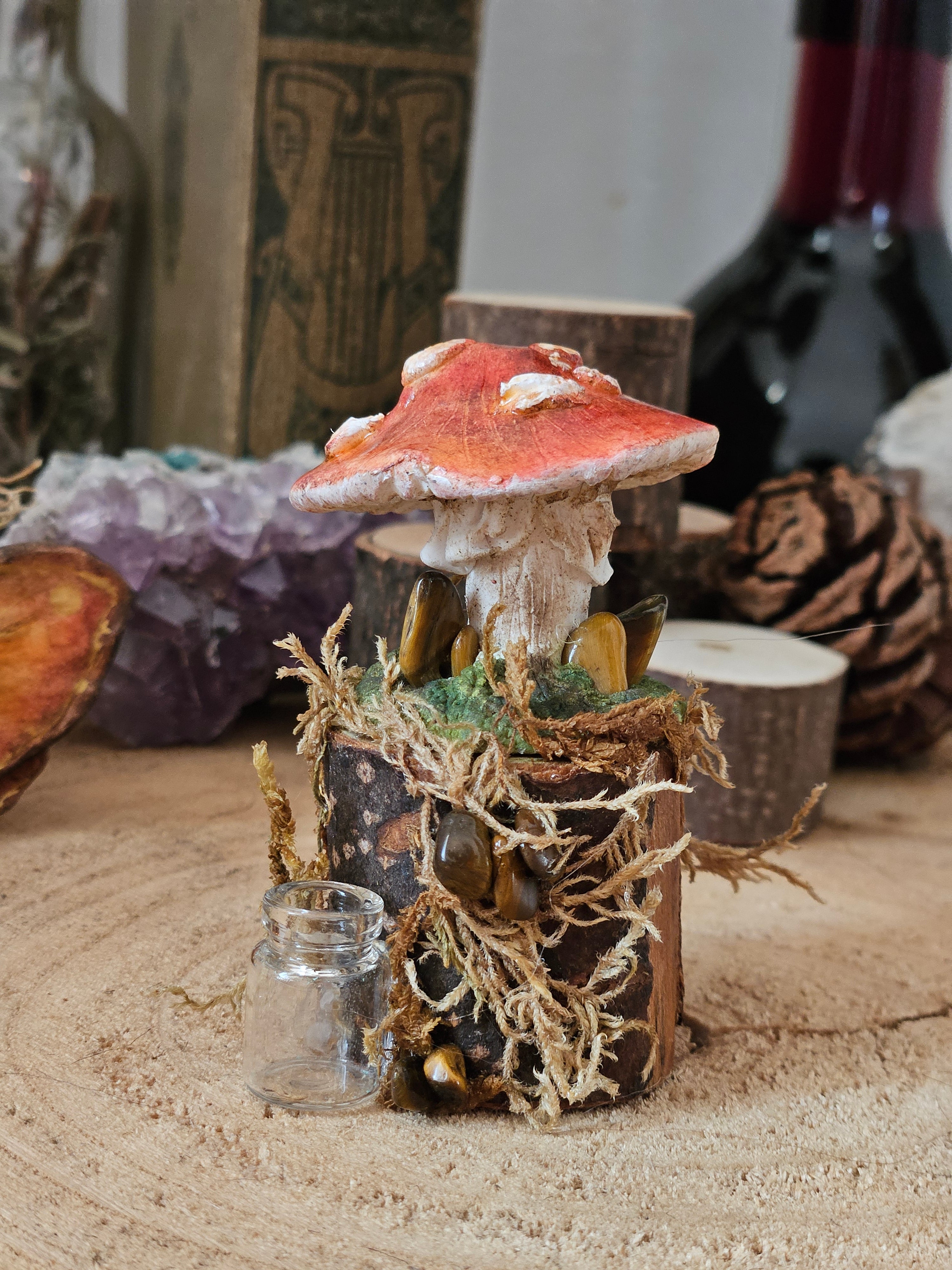 Mushroom with Little Bottle